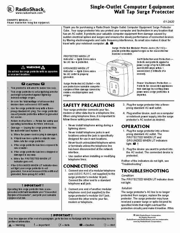 Radio Shack Surge Protector 61-2420-page_pdf